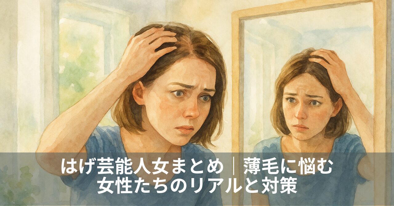 はげ芸能人女まとめ｜薄毛に悩む女性たちのリアルと対策